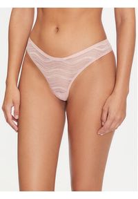 Calvin Klein Underwear Komplet 3 par stringów Thong 3Pk 000QD5216E Kolorowy. Materiał: syntetyk. Wzór: kolorowy #5