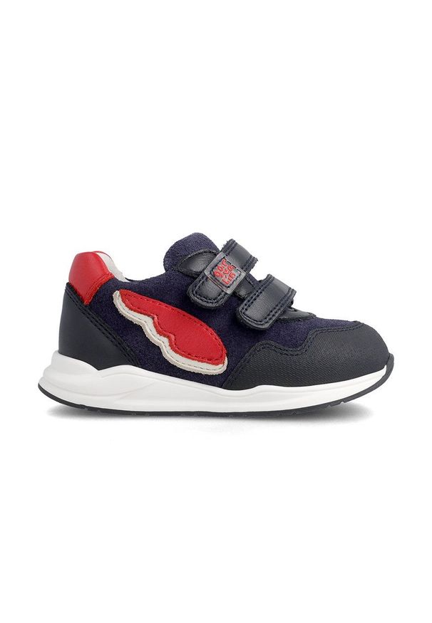 Garvalin Buty dziecięce kolor granatowy. Nosek buta: okrągły. Zapięcie: rzepy. Kolor: niebieski. Materiał: guma