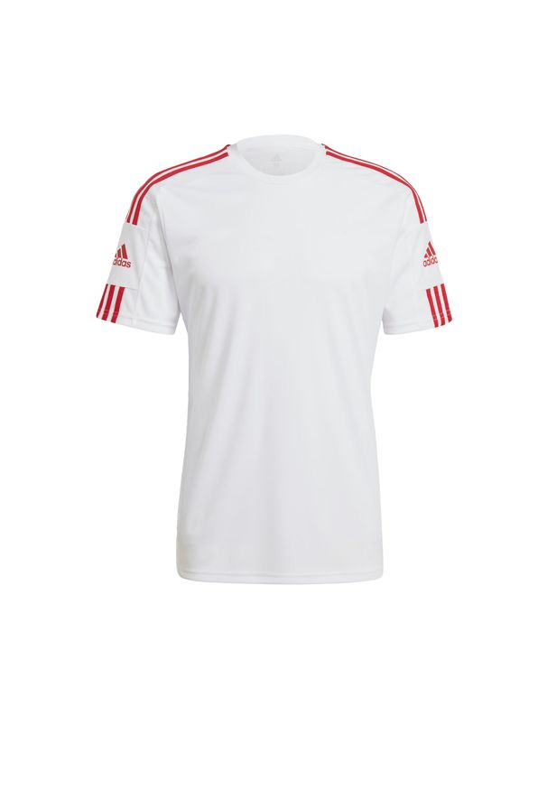 Adidas - Koszulka męska adidas Squadra 21 Jersey Short Sleeve. Kolor: biały, czerwony, wielokolorowy. Materiał: jersey