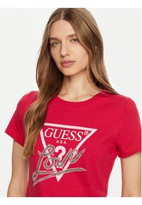 Guess T-Shirt W5RI10 I3Z14 Czerwony Regular Fit. Kolor: czerwony. Materiał: bawełna #4