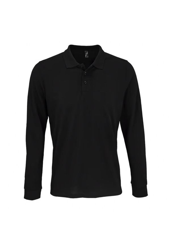 SOL'S - Koszulka Polo Z Długim Rękawem Dla Dorosłych Unisex Polycotton. Okazja: na co dzień. Typ kołnierza: polo. Kolor: czarny. Długość rękawa: długi rękaw. Długość: długie. Styl: casual