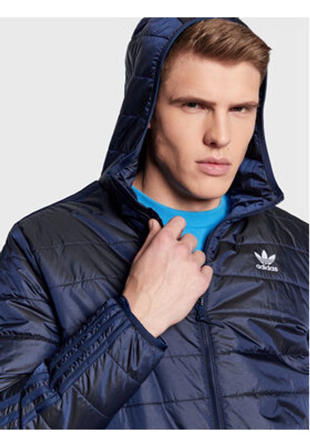 Adidas - adidas Kurtka puchowa HM2460 Granatowy Regular Fit. Kolor: niebieski. Materiał: syntetyk, puch
