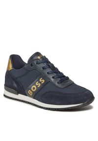 BOSS - Boss Sneakersy J29347 S Granatowy. Kolor: niebieski. Materiał: materiał #1