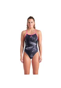 Damski kostium kąpielowy 1-częściowy Arena Frozen Leave Ligh. Kolor: czarny #1