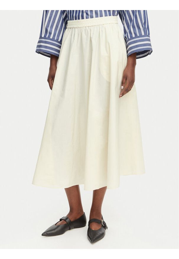 MAX&Co. Spódnica midi Gonna 2616101084200 Kremowy Regular Fit. Kolor: kremowy. Materiał: syntetyk