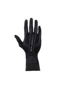 Rękawiczki termoaktywne do biegania unisex Brubeck. Kolor: czarny. Materiał: poliamid, elastan. Sezon: zima. Styl: sportowy. Sport: turystyka piesza