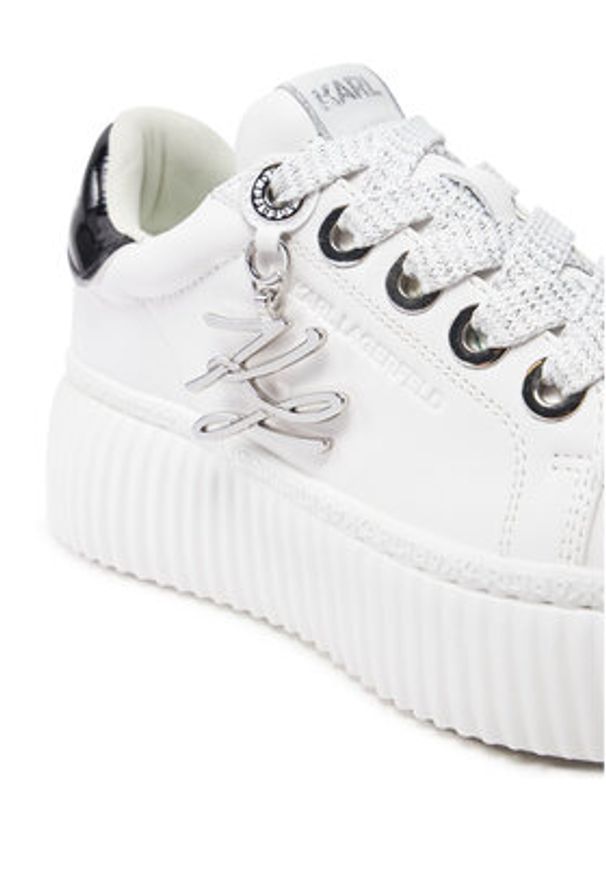 Karl Lagerfeld - KARL LAGERFELD Sneakersy KL42376A Biały. Kolor: biały. Materiał: skóra