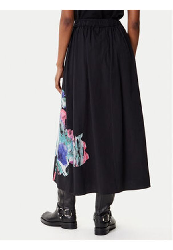 Desigual Spódnica trapezowa Ella Lacroix 25WWFW05 Czarny Regular Fit. Kolor: czarny. Materiał: bawełna