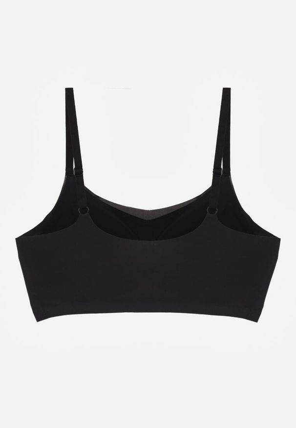 Renee - Czarny Usztywniany Biustonosz o Bezszwowym Wykończeniu Bez Fiszbin Leanoreth. Kolor: czarny. Materiał: materiał