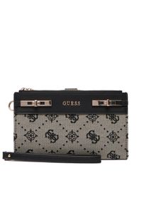 Guess Portfel Melinda Logo Slg SWJP99 02157 Czarny. Kolor: czarny. Materiał: materiał #1