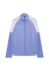 MANCHESTER CITY - Dres piłkarski dziecięcy Manchester City 21/22. Kolor: niebieski, biały, wielokolorowy. Materiał: dresówka. Styl: sportowy