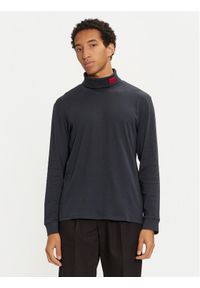 Hugo Golf Derollo224 50479373 Granatowy Slim Fit. Typ kołnierza: golf. Kolor: niebieski. Materiał: bawełna #1