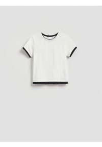 Reserved - T-shirt z kontrastową wstawką - wielobarwny. Materiał: bawełna, dzianina #1