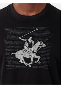 Beverly Hills Polo Club T-Shirt M1623-HR Czarny Regular Fit. Typ kołnierza: polo. Kolor: czarny. Materiał: bawełna #4