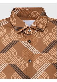 Baldessarini Koszula B3 56011/000/3070 Brązowy Regular Fit. Kolor: brązowy. Materiał: lyocell