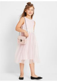 Sukienka dziewczęca na uroczyste okazje bonprix jasnoróżowo-biały. Kolor: fioletowy. Materiał: koronka #6