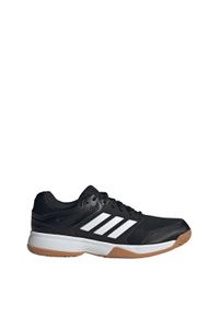 Adidas - Buty piłkarskie Speedcourt IN. Kolor: biały, wielokolorowy, czarny, brązowy. Materiał: materiał. Sport: piłka nożna