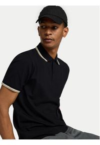 Selected Homme Polo 16095852 Czarny Slim Fit. Typ kołnierza: polo. Kolor: czarny. Materiał: bawełna