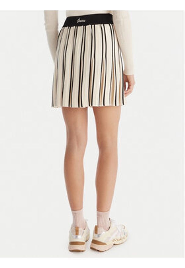 Guess Spódnica plisowana V5GD00 Z3D60 Écru Regular Fit. Materiał: wiskoza