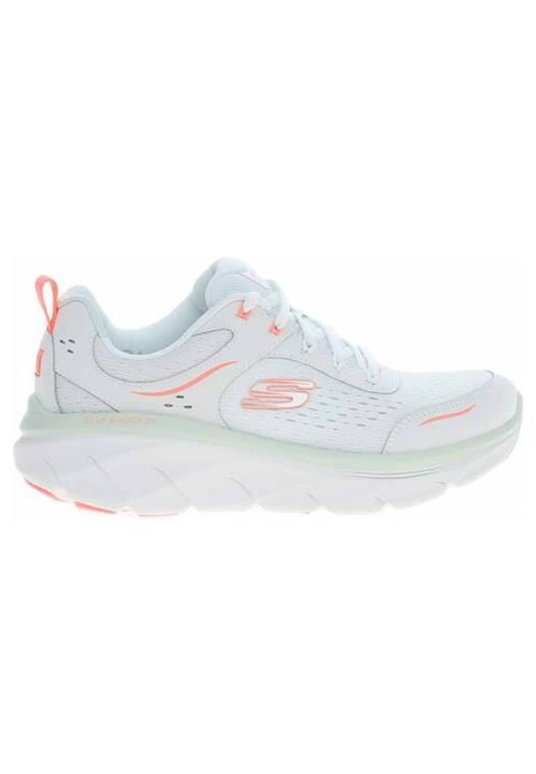 skechers - Buty do chodzenia damskie Skechers Walker 2.0. Kolor: biały. Materiał: syntetyk, tkanina, skóra. Sport: turystyka piesza