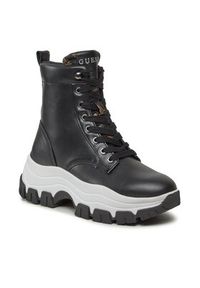 Guess Botki Bissonn FL8BIN ELE12 Czarny. Kolor: czarny. Materiał: skóra