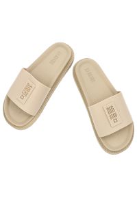 Big-Star - Beżowe Klapki Big Star Wygodne Wsuwane Obuwie Damskie. Okazja: na plażę, na co dzień. Kolor: beżowy. Materiał: materiał. Sezon: lato. Styl: casual, sportowy #6