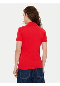 Lacoste Polo PF5462 Czerwony Slim Fit. Typ kołnierza: polo. Kolor: czerwony. Materiał: bawełna #4