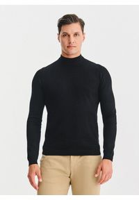 Pako Lorente - PAKO LORENTE – Czarny półgolf męski. Kolor: czarny. Materiał: poliamid, wiskoza. Wzór: gładki, ze splotem #1