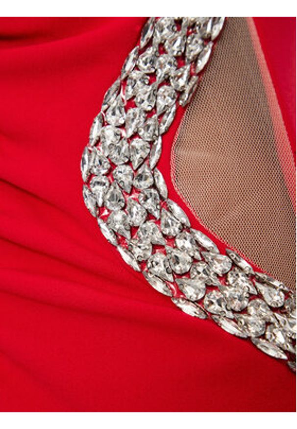 Rinascimento Sukienka wieczorowa CFC0121948003 Czerwony Slim Fit. Kolor: czerwony. Materiał: syntetyk. Styl: wizytowy