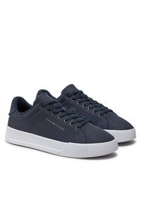 TOMMY HILFIGER - Tommy Hilfiger Sneakersy Th Court X Ventile 1D2 FM0FM05114 Granatowy. Kolor: niebieski. Materiał: materiał #3