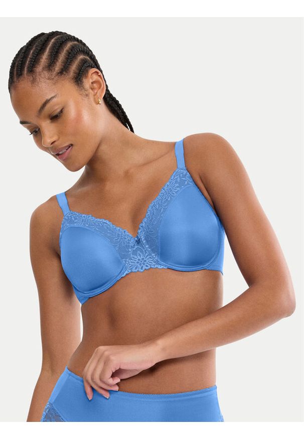 Triumph Biustonosz z fiszbiną Ladyform Soft 10224866 Niebieski. Kolor: niebieski. Materiał: syntetyk