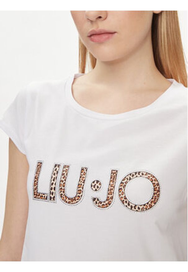 Liu Jo Sukienka codzienna VA4103 JS003 Biały Regular Fit. Okazja: na co dzień. Kolor: biały. Materiał: bawełna. Typ sukienki: proste. Styl: casual