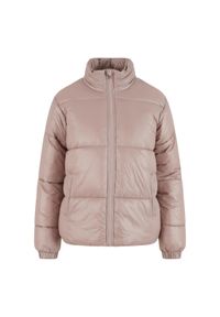 Kurtka puchowa krótka damska z recyklingu Urban Classics. Kolor: różowy. Materiał: puch. Długość: krótkie #1