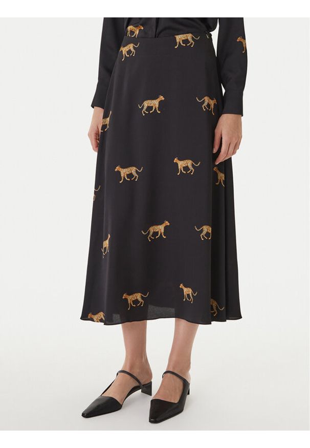 LOLA CASADEMUNT Spódnica maxi LS2608008 Czarny Regular Fit. Kolor: czarny. Materiał: syntetyk