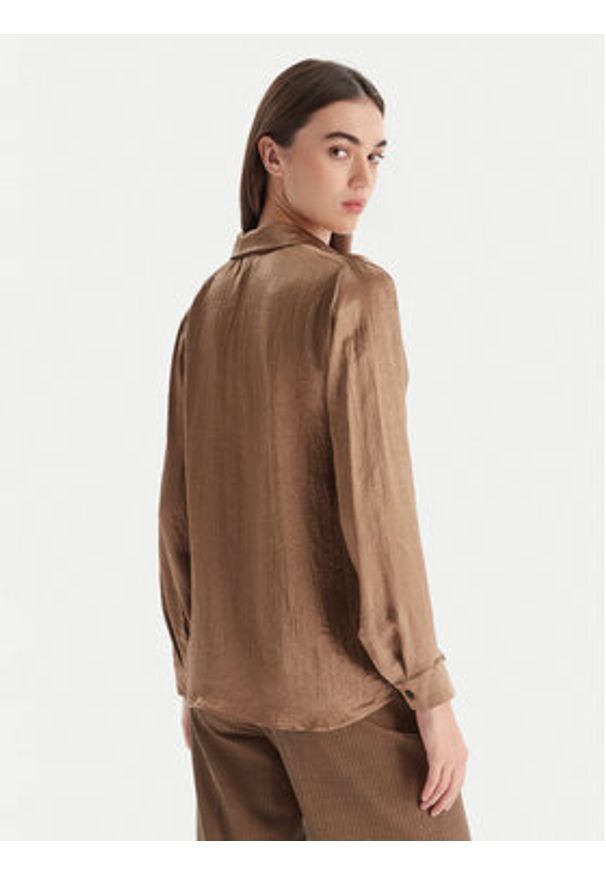 Marella Koszula Matita 2525116091 Beżowy Regular Fit. Kolor: beżowy. Materiał: syntetyk