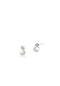 W.KRUK - Kolczyki z perłami i cyrkoniami. Materiał: srebrne. Kamień szlachetny: cyrkonia, perła #1