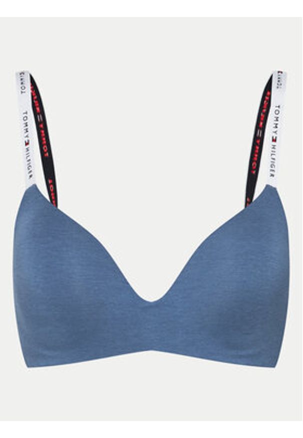 TOMMY HILFIGER - Tommy Hilfiger Biustonosz bezfiszbinowy UW0UW03821 Niebieski. Kolor: niebieski. Materiał: bawełna