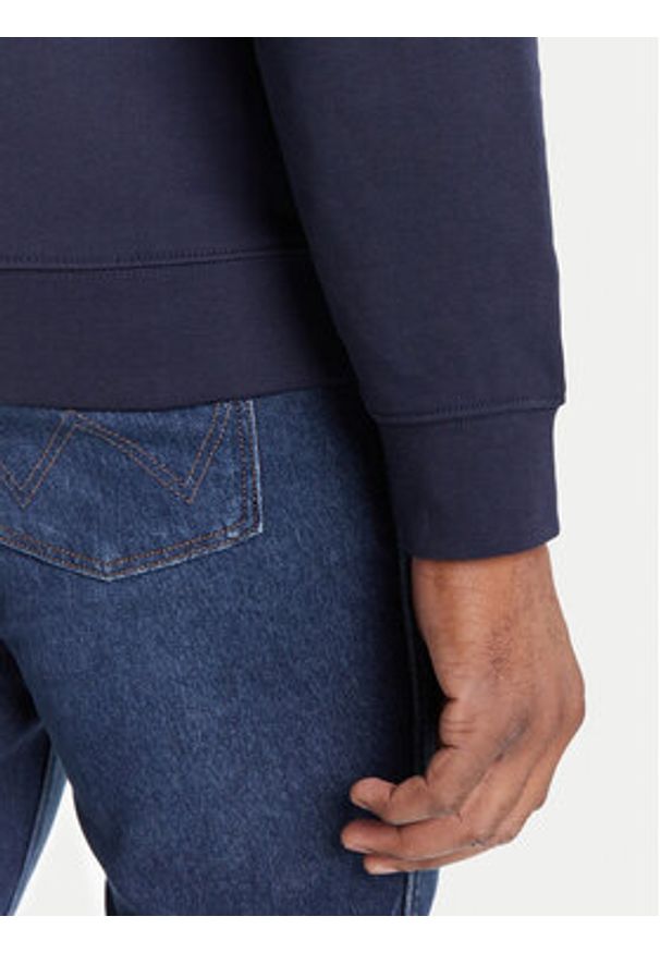 Wrangler Bluza Sign Off 112350534 Granatowy Regular Fit. Kolor: niebieski. Materiał: bawełna