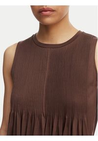 Weekend Max Mara Sukienka codzienna Ricordo 2615621022 Brązowy Regular Fit. Okazja: na co dzień. Kolor: brązowy. Materiał: bawełna. Typ sukienki: proste. Styl: casual #3