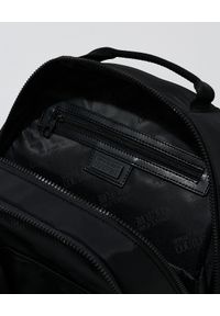 Versace Jeans Couture - VERSACE JEANS COUTURE - Czarny plecak z logo. Kolor: czarny. Materiał: nylon. Wzór: aplikacja #3