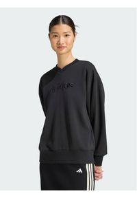 Adidas - adidas Bluza Seasonal Essentials Stain V-Neck Sweatshirt KS2800 Czarny Regular Fit. Kolor: czarny. Materiał: syntetyk #1