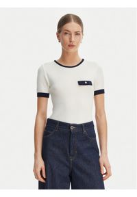 Rinascimento Bluzka CFM0012253003 Biały Slim Fit. Kolor: biały. Materiał: syntetyk #1