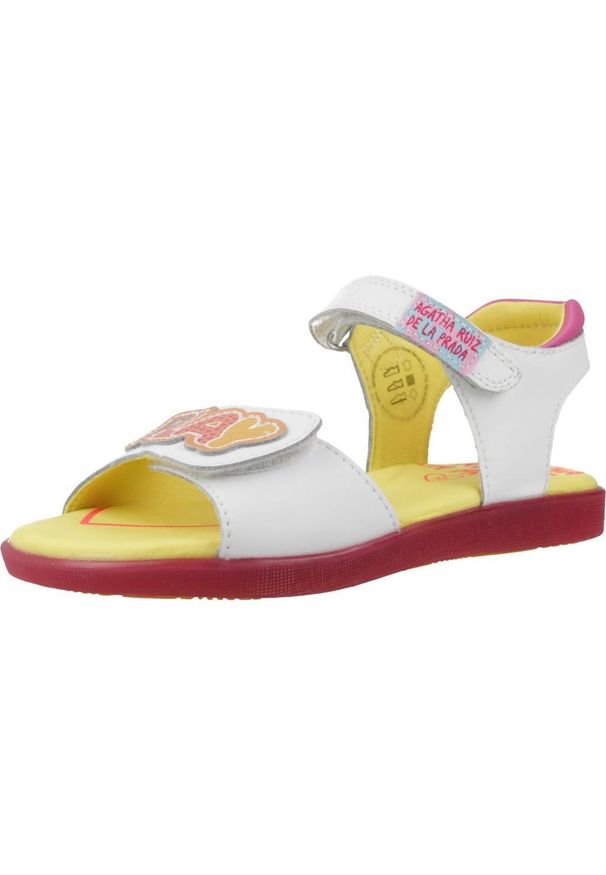 Agatha Ruiz de la Prada - Sandały AGATHA RUIZ DE LA PRADA 242960A Biały. Kolor: biały. Materiał: tkanina, skóra. Sezon: lato