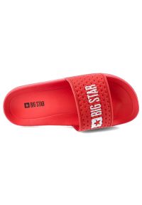 Big-Star - Czerwone Klapki Big Star Dziecięce Buty Na Lato. Okazja: na co dzień. Kolor: czerwony. Materiał: materiał. Sezon: lato. Styl: wakacyjny, casual #6