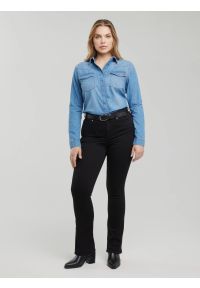 Big-Star - Koszula damska jeansowa slim niebieska Norra 236. Okazja: na co dzień. Kolor: niebieski. Materiał: jeans. Styl: casual, elegancki #7