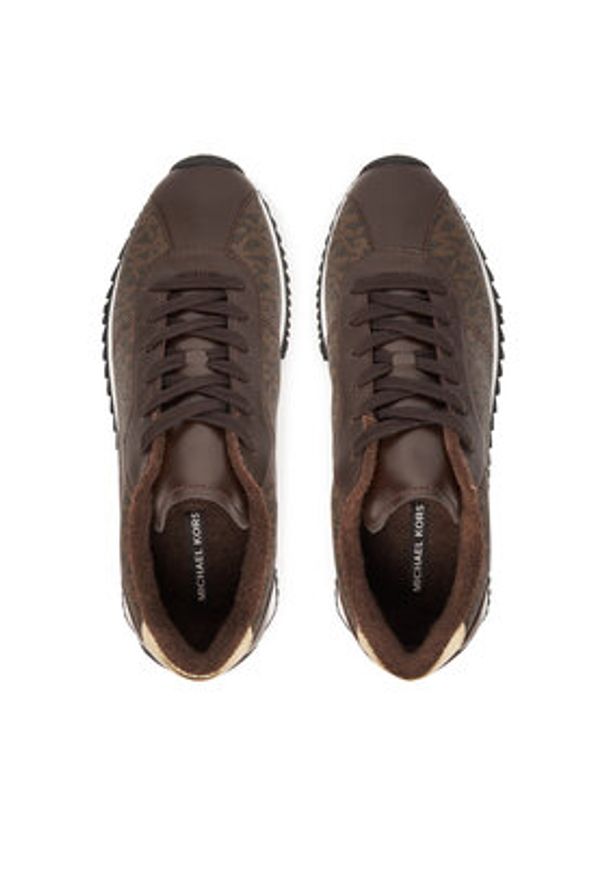 MICHAEL Michael Kors Sneakersy Rhodes 43T5RHFS3L Brązowy. Kolor: brązowy. Materiał: skóra