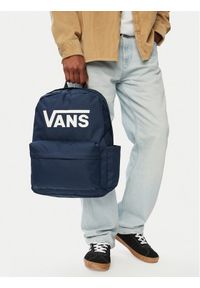 Vans Plecak C-OLD SKOOL PRINT VN000H50LKZ1 Granatowy. Kolor: niebieski. Materiał: materiał. Wzór: nadruk #1