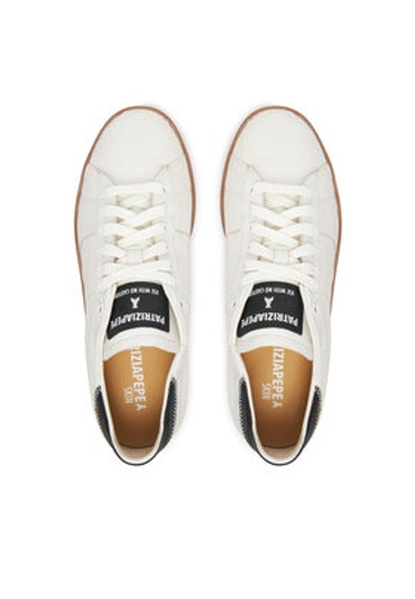 Patrizia Pepe Sneakersy 8Z0112/L150-FG37 Biały. Kolor: biały. Materiał: skóra