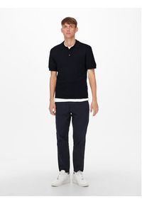Only & Sons Polo Wyler 22022219 Granatowy Regular Fit. Typ kołnierza: polo. Kolor: niebieski. Materiał: wiskoza #4