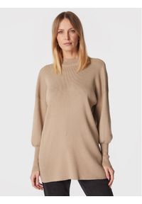 Moss Copenhagen Sweter Destina 17204 Beżowy Loose Fit. Kolor: beżowy. Materiał: syntetyk